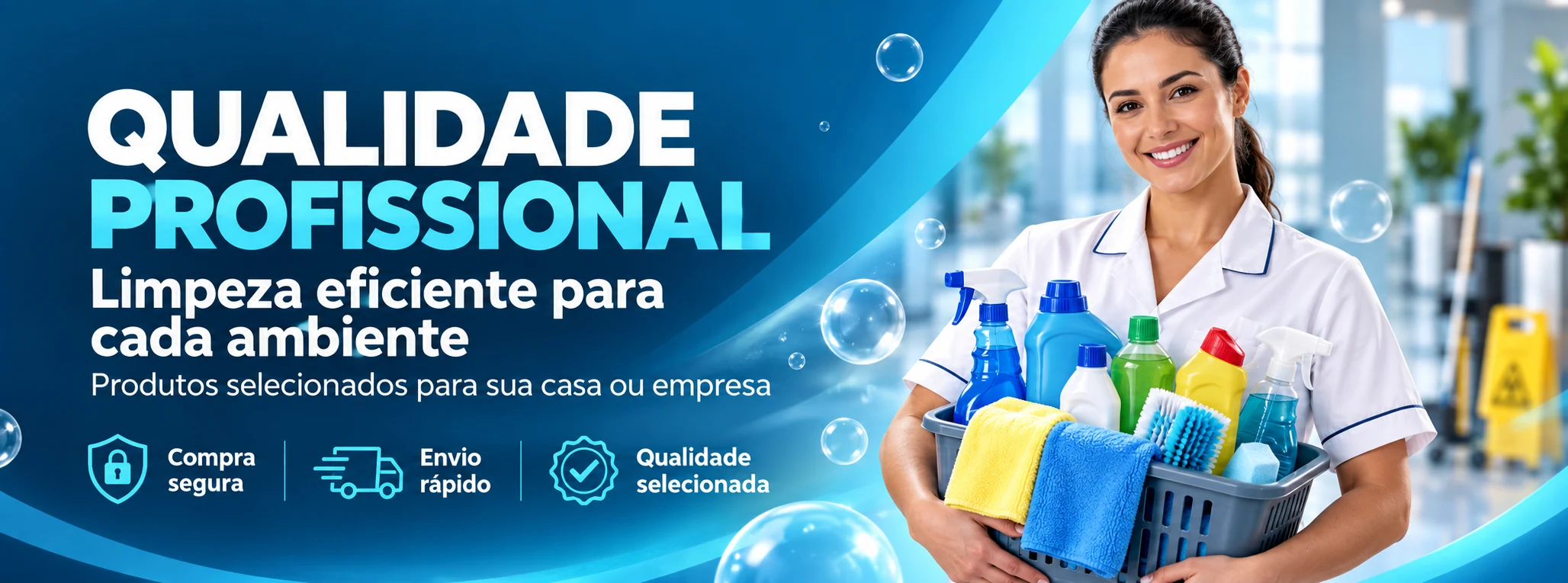 Qualidade profissional para uma limpeza eficiente.