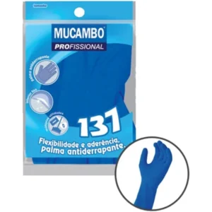 LUVA LATEX AZUL MUCAMBO - P