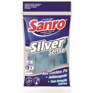 LUVA LATEX AZUL  SANRO- EG