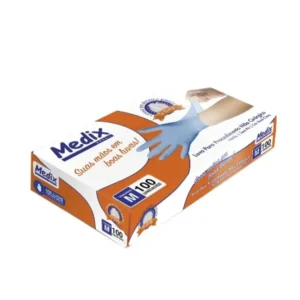 LUVA NITRILICA AZUL - G MEDIX SEM PO C-100