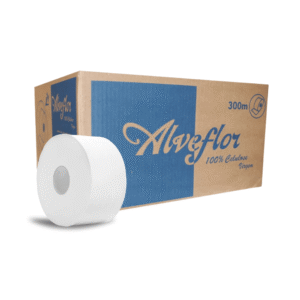 PAPEL HIG. ROLAO 100% CEL ALVEFLOR 8X300 FS CX