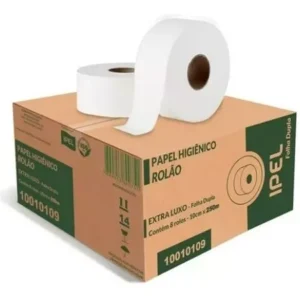 PAPEL HIG. ROLAO 100% CELULOSE IPEL 8X250 FOLHA DUPLA