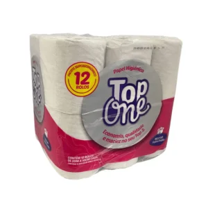 PAPEL HIGIENICO FOLHA DUPLA TOP ONE PAC. 12 ROLOS