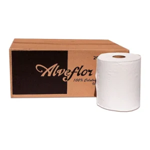 PAPEL TOALHA BOBINA 100% CELULOSE 20X200X6 ALVEFLOR