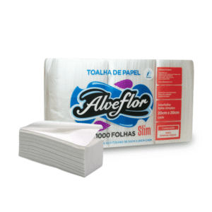 PAPEL INTERFOLHA 2 DOBRAS 20X20CM FOLHA SIMPLES 100% CELULOSE ALVEFLOR